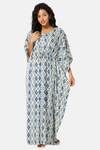 Naiduhall Cotton Full Length Nightdress - Off White — thumbnail 1